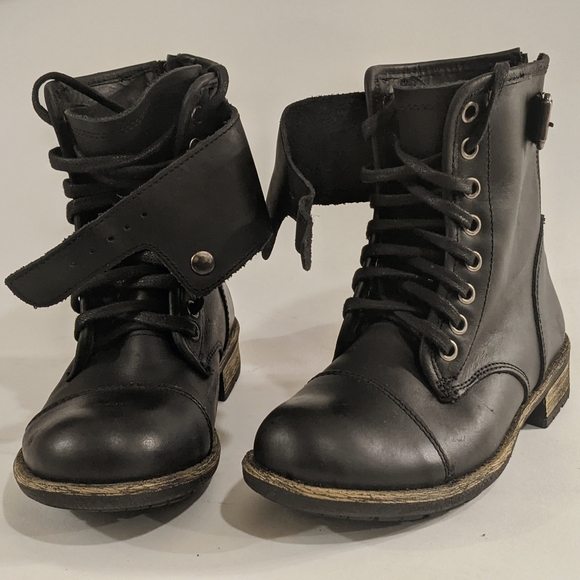 Shoes New Cd Leather Moto Combat Boots Poshmark